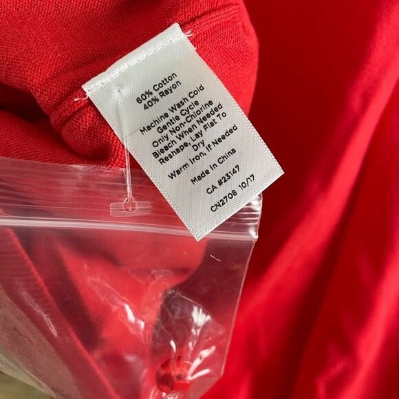 NWT Talbots Red Button Up Cardigan Sz 1 XP - Picture 4 of 5